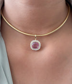 Tourmaline Mix Diamond Pendant