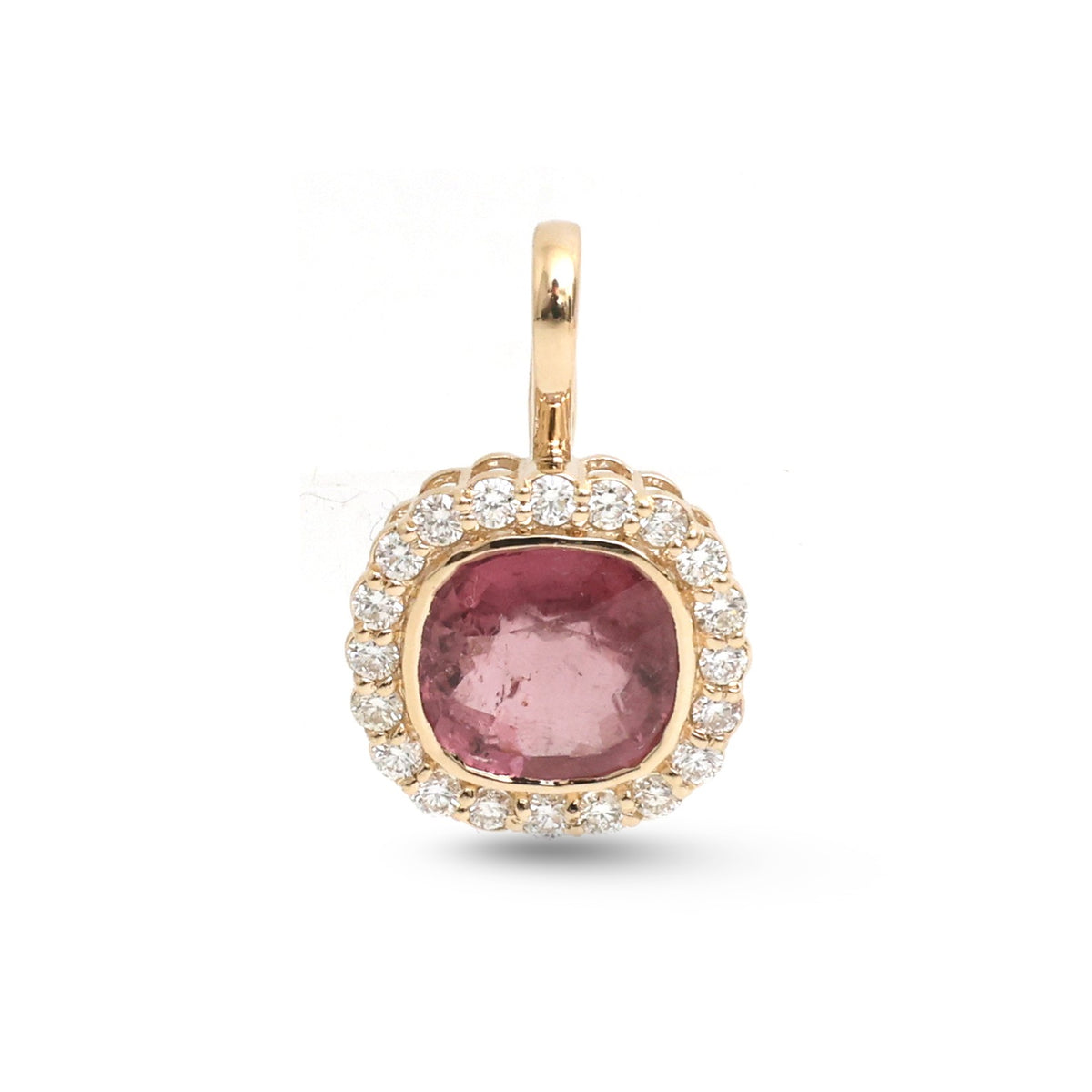 Tourmaline Mix Diamond Pendant