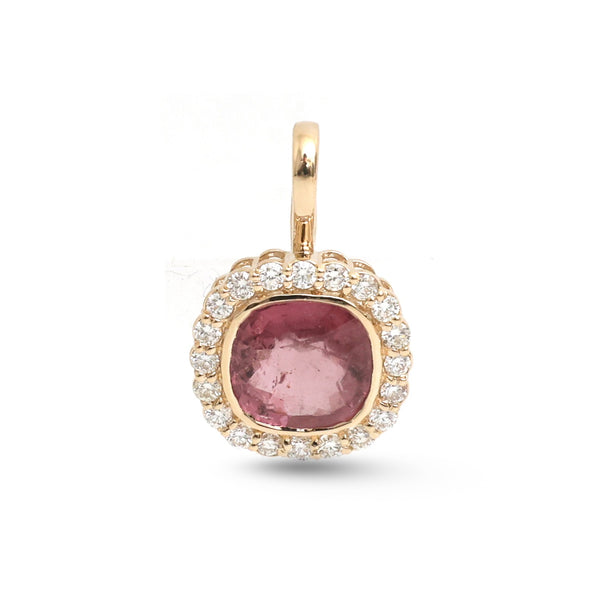 Tourmaline Mix Diamond Pendant