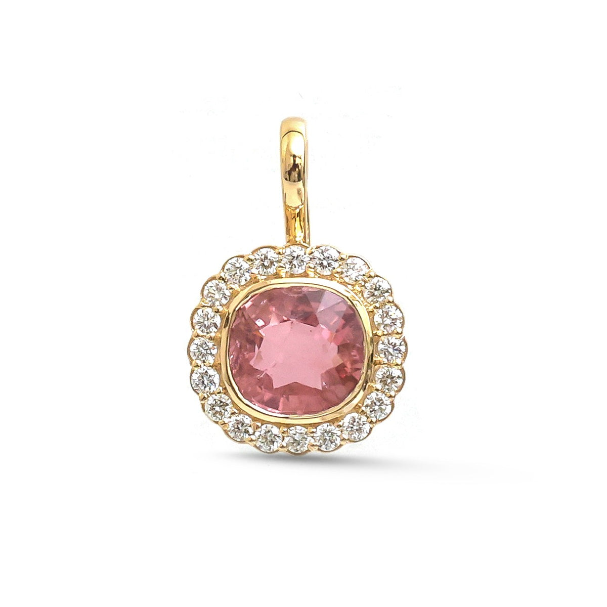 Tourmaline Mix Diamond Pendant