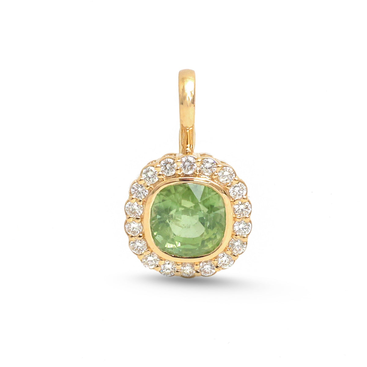 Tourmaline Mix Diamond Pendant