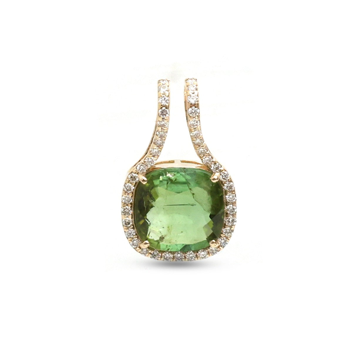 Tourmaline Mix Diamond Pendant