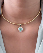 Emerald Diamond Pendant