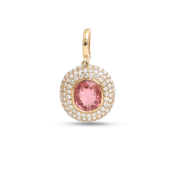 Tourmaline Mix Diamond Pendant