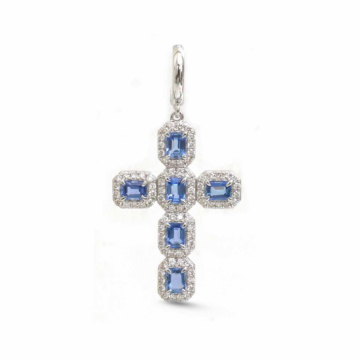 Blue Sapphire Diamond Pendant