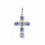 Blue Sapphire Diamond Pendant