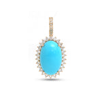 Turquoise Diamond Pendant