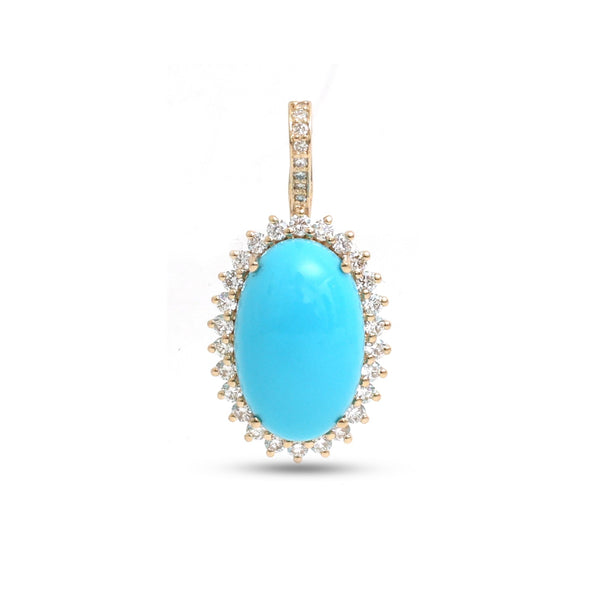 Turquoise Diamond Pendant