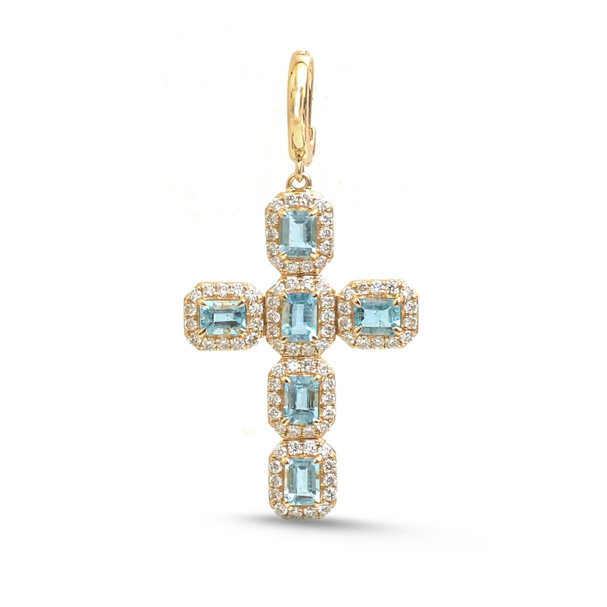 Aquamarine Diamond Pendant