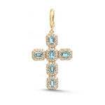 Aquamarine Diamond Pendant