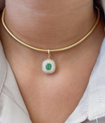 Tourmaline Mix Diamond Pendant