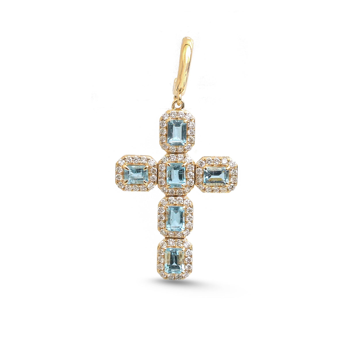 Aquamarine Diamond Pendant