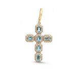 Aquamarine Diamond Pendant