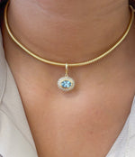 Aquamarine Diamond Pendant