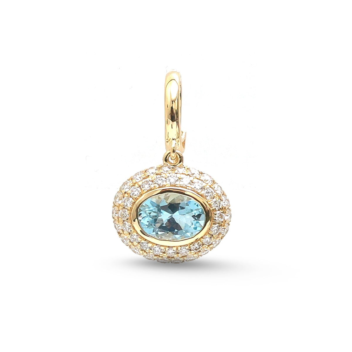 Aquamarine Diamond Pendant