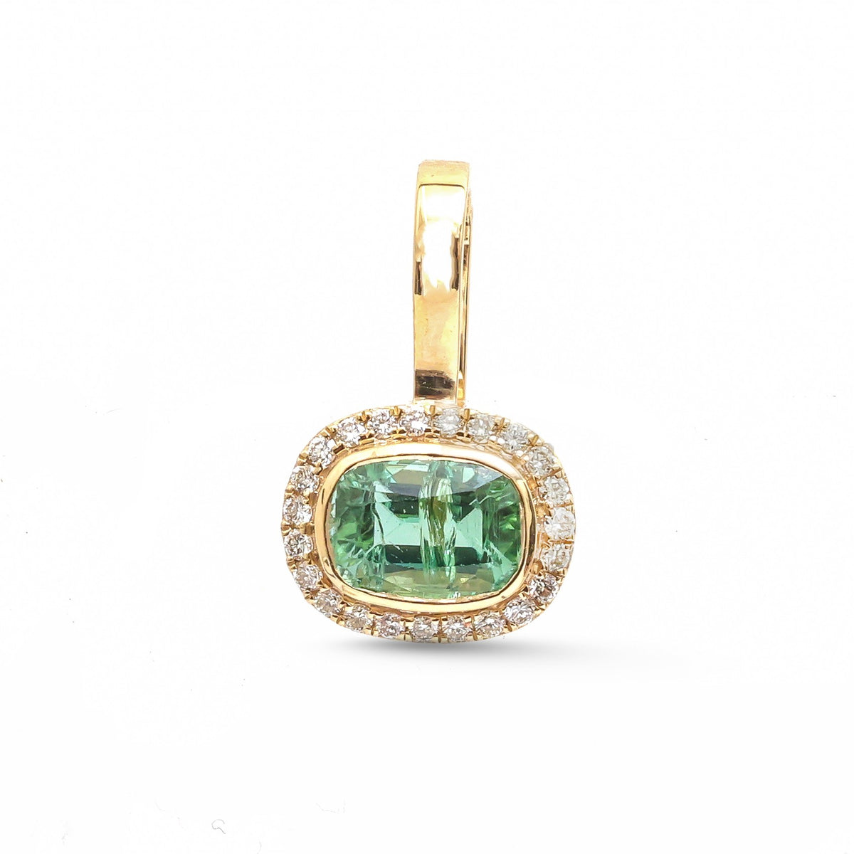 Tourmaline Mix Diamond Pendant