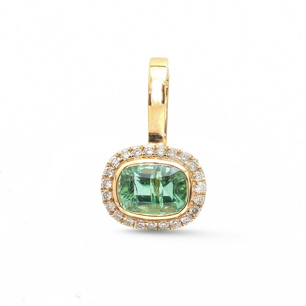 Tourmaline Mix Diamond Pendant