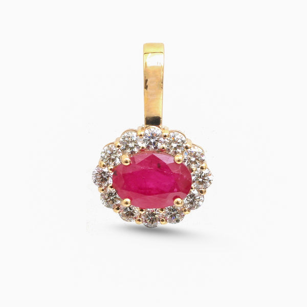 Ruby Diamond Pendant