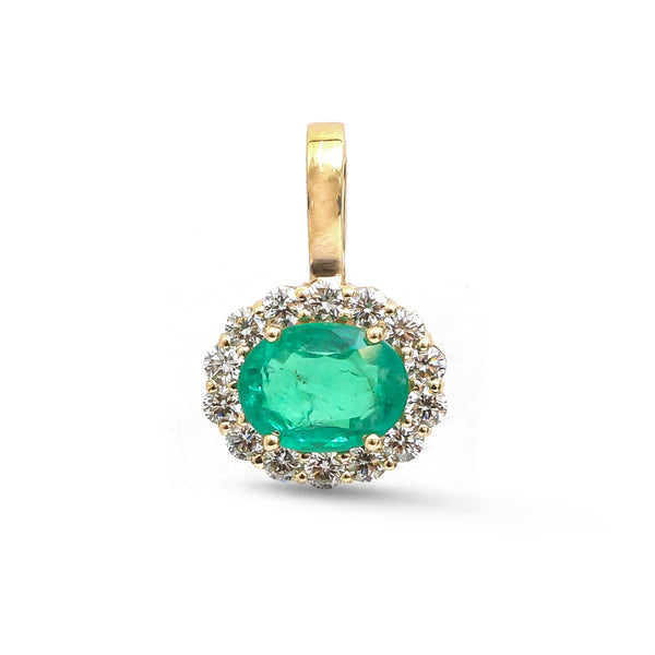 Emerald Diamond Pendant