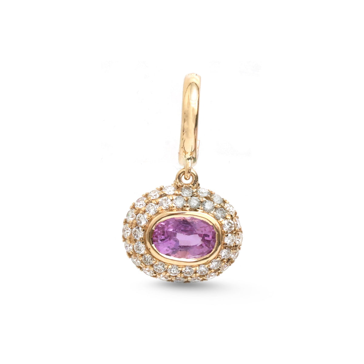 Pink Sapphire Diamond Pendant