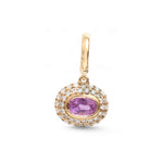 Pink Sapphire Diamond Pendant