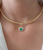 Emerald Diamond Pendant