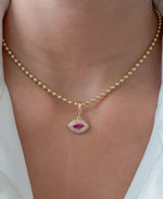 Ruby Diamond Pendant