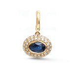 Blue Sapphire Diamond Pendant