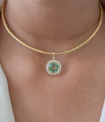 Tourmaline Mix Diamond Pendant