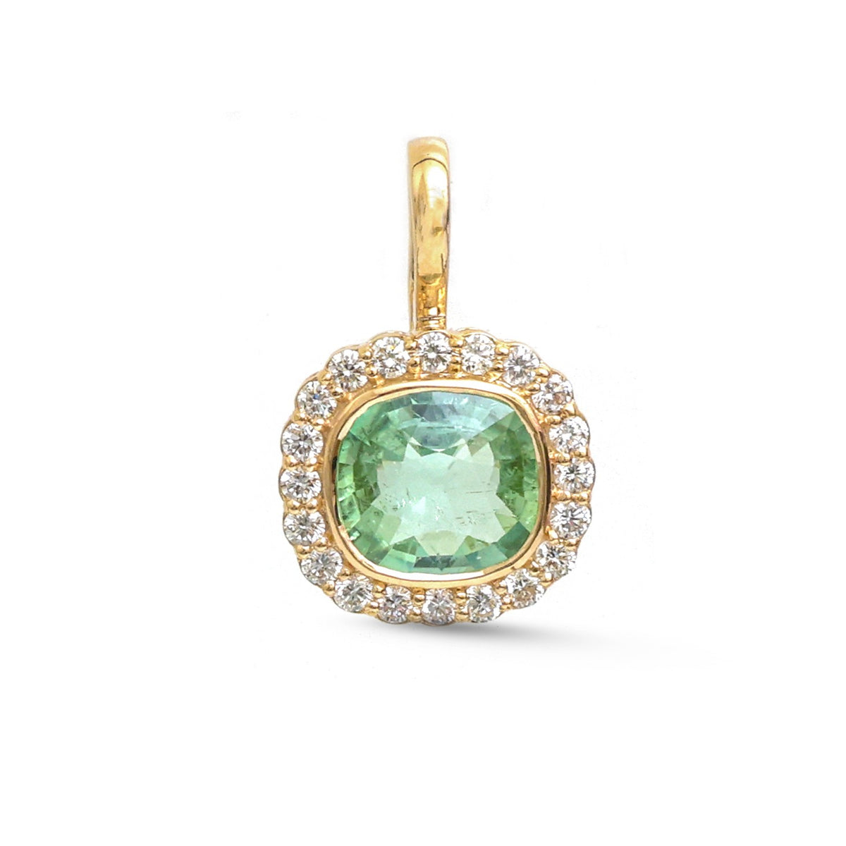 Tourmaline Mix Diamond Pendant