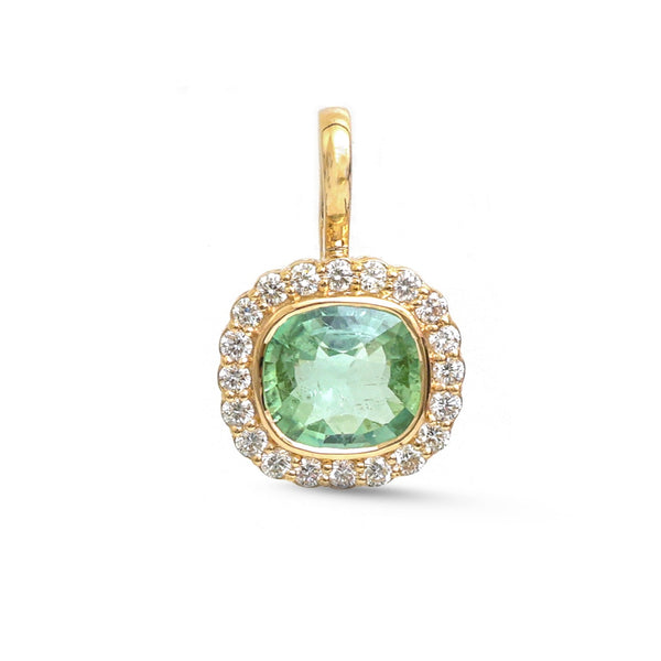 Tourmaline Mix Diamond Pendant