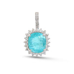 Paraiba Tourmaline Diamond Pendant