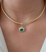 Emerald Diamond Pendant