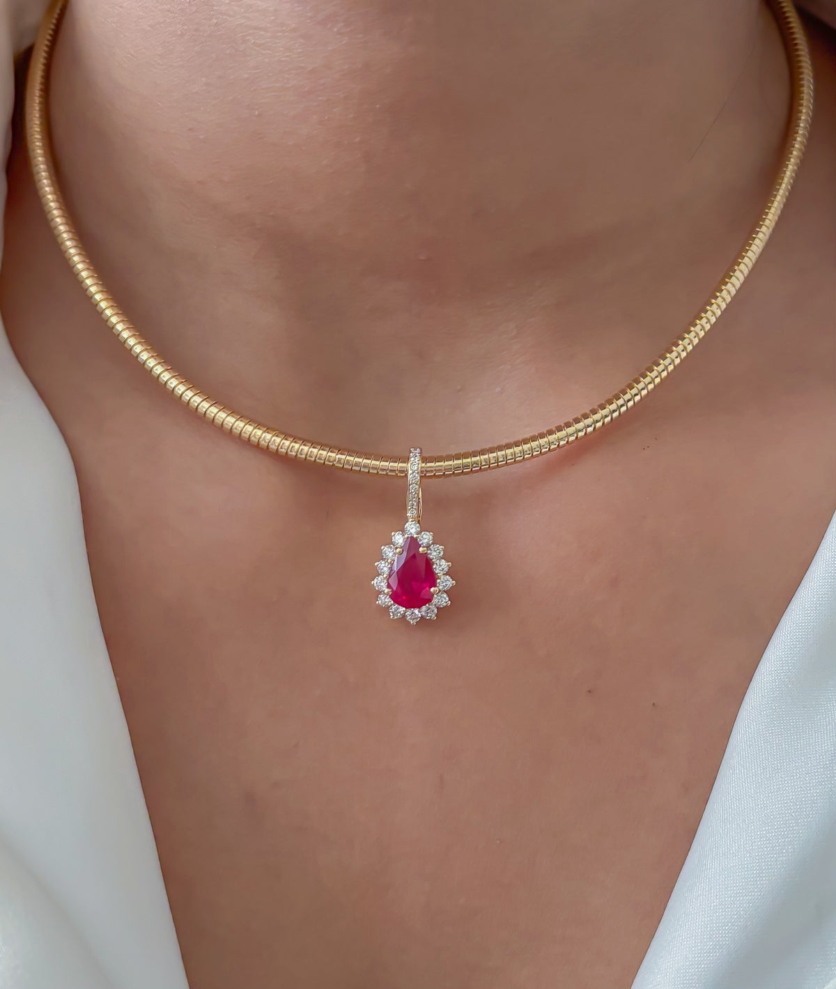 Ruby Diamond Pendant