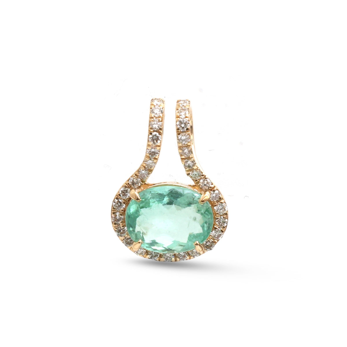 Paraiba Tourmaline Diamond Pendant
