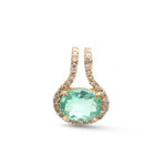 Paraiba Tourmaline Diamond Pendant