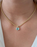 Paraiba Tourmaline Diamond Pendant