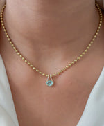 Paraiba Tourmaline Diamond Pendant
