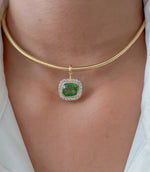 Tourmaline Mix Diamond Pendant