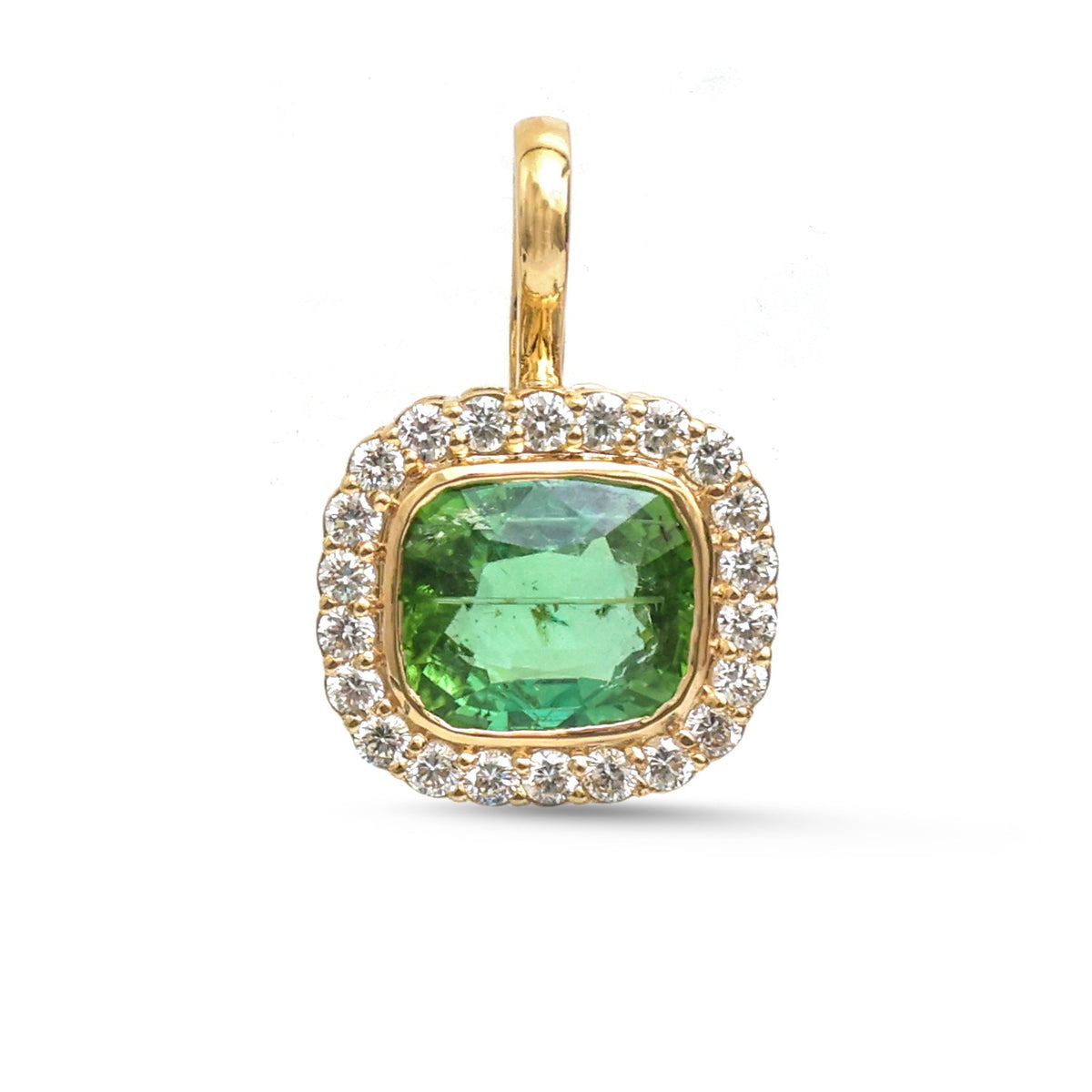 Tourmaline Mix Diamond Pendant