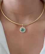Tourmaline Mix Diamond Pendant