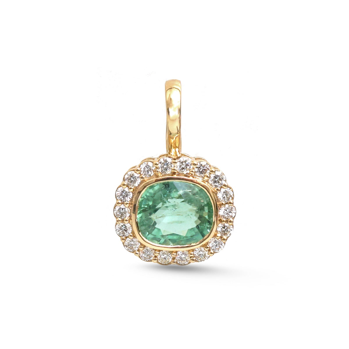 Tourmaline Mix Diamond Pendant