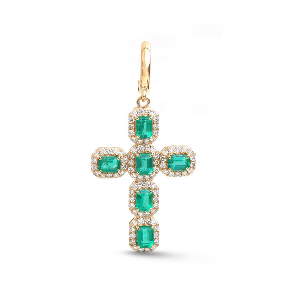 Emerald Diamond Pendant