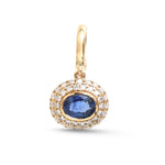 Blue Sapphire Diamond Pendant