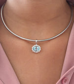 Aquamarine Diamond Pendant