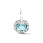 Aquamarine Diamond Pendant
