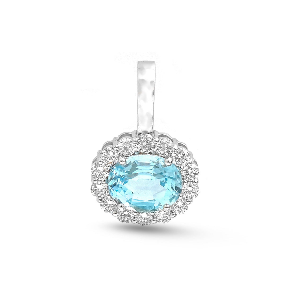 Aquamarine Diamond Pendant
