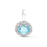Aquamarine Diamond Pendant