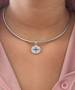 Aquamarine Diamond Pendant