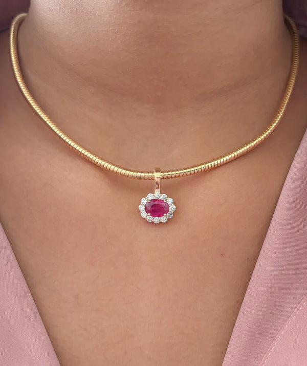 Ruby Diamond Pendant